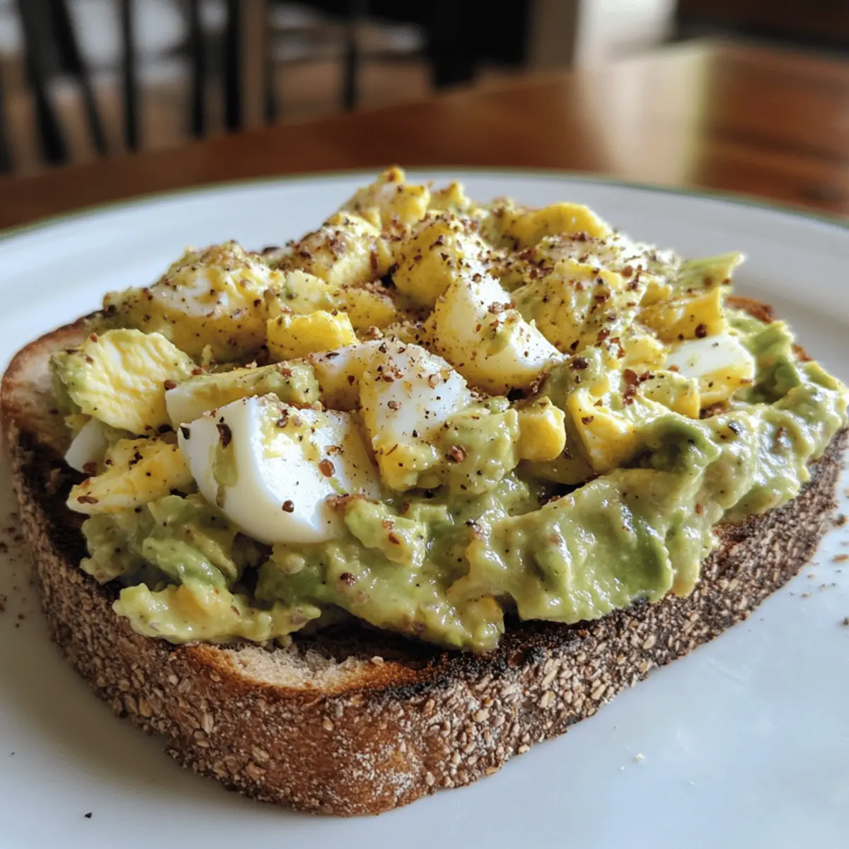 Avocado Egg Salad on Whole Grain Toast