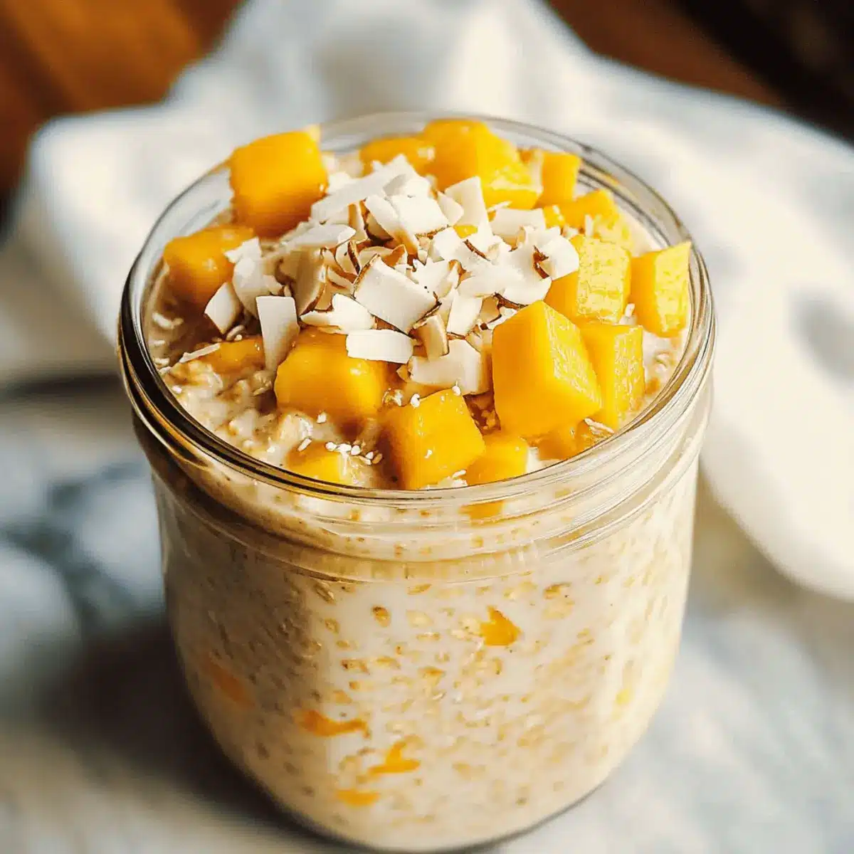 Mango Coconut Overnight Oats