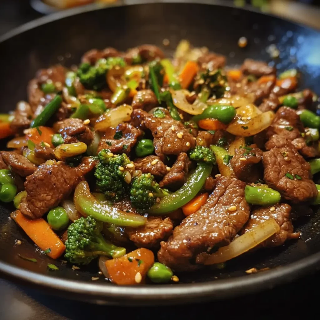 Quick Garlic Ginger Beef Stir Fry